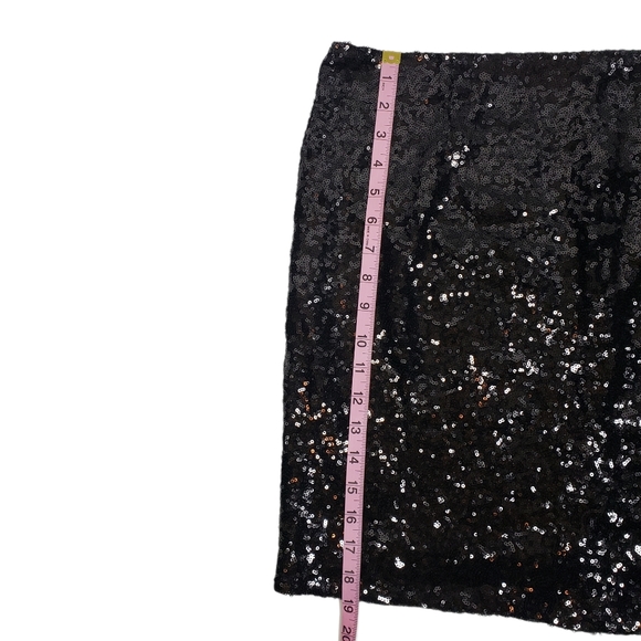 Halogen Black Sequin Pencil Skirt Party NYE Sz XL - Picture 7 of 8